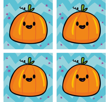 Citrouille halloween boisson dessous de verre - TenStickers