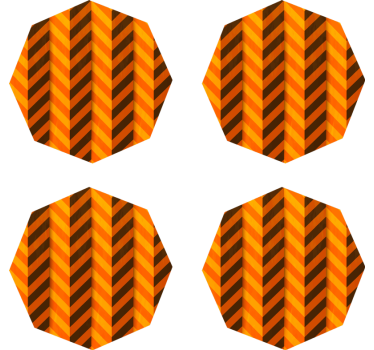 Dessous de verre halloween motif chevron orange - TenStickers