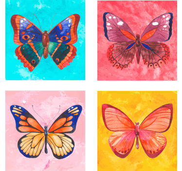 Dessous de verre geek illustration de papillon coloré - TenStickers