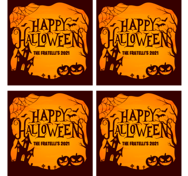 Dessous de verre halloween célébration halloween effrayante - TenStickers