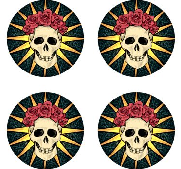 Crâne de femme avec des montagnes russes d'halloween - TenStickers