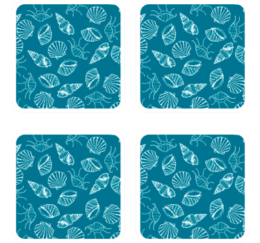 Dessous de verre motifs coquillages - TenStickers