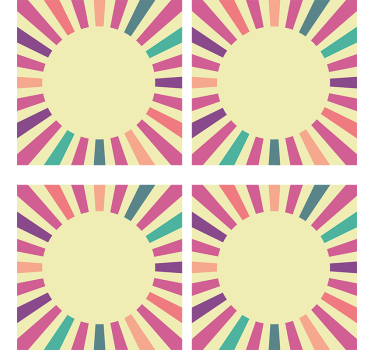 Dessous de verre moderne élément circulaire géométrique - TenStickers