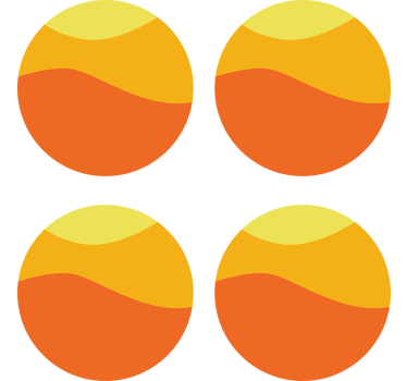 Dessous de verre couches colorées ondulées - TenStickers