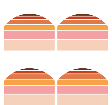 Dessous de verre forme colorée en couches - TenStickers