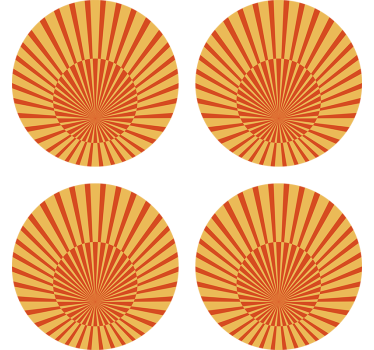 Dessous de verre motif rayonnant de soleil - TenStickers