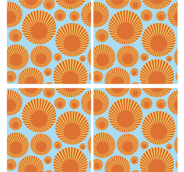 Dessous de verre motifs circulaires radieux - TenStickers