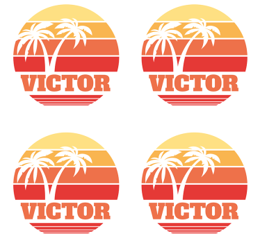 Dessous de verre personnalisable coucher de soleil tropical - TenStickers