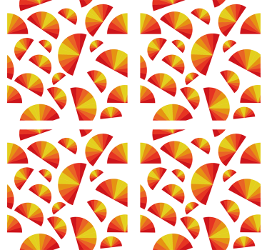 Dessous de verre motifs géométriques en éventail - TenStickers