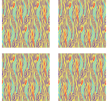 Dessous de verre lignes abstraites vibrantes - TenStickers