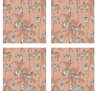 Dessous de verre moderne à surface texturée zèbre - TenStickers