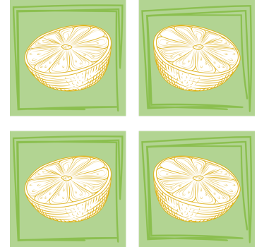 Dessous de verre personnalisable illustration de citron vert - TenStickers