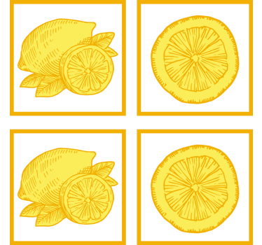Dessous de verre illustrations de fruits citrus - TenStickers