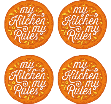 Dessous de verre bière règles de cuisine texte - TenStickers