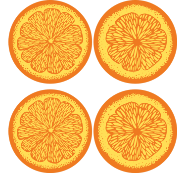 Dessous de verre moderne motif tranche d'agrumes - TenStickers