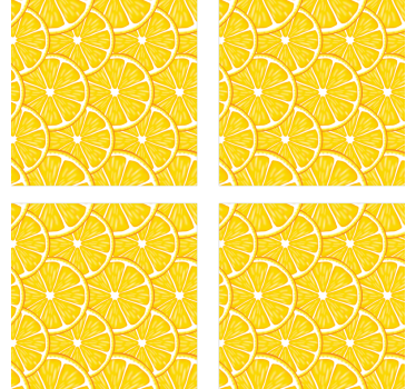 Dessous de verre concept tranche d'agrume - TenStickers