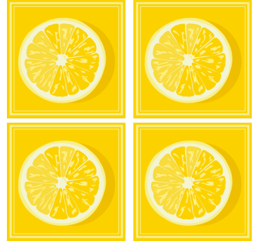 Dessous de verre style tranche d'agrumes - TenStickers
