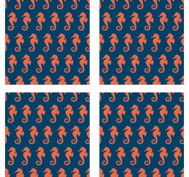 Dessous de verre geek motif hippocampe - TenStickers