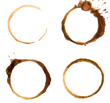 Dessous de verre motifs taches de café - TenStickers