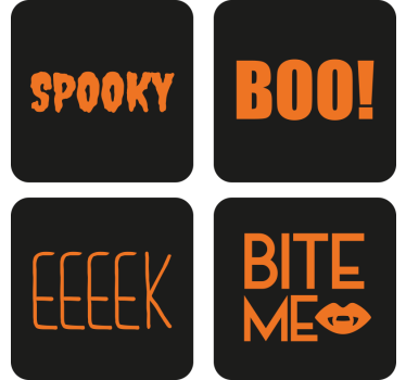 Dessous de verre halloween graphique de texte halloween - TenStickers