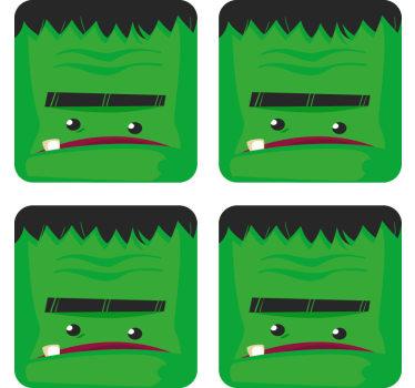 Dessous de verre halloween illustration monstre frankenstein - TenStickers