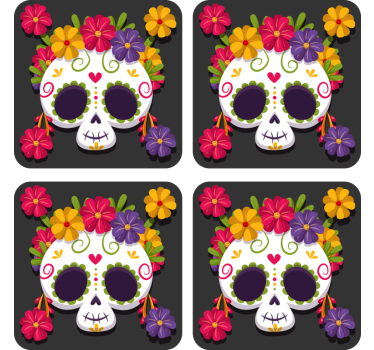 dessous de verre pour les bizarres Jour des fleurs mortes - TenStickers
