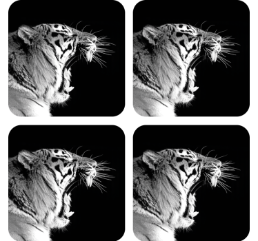 Dessous de verre geek profil de tigre majestueux - TenStickers