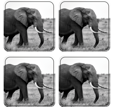 Dessous de verre geek motif silhouette d'éléphant - TenStickers