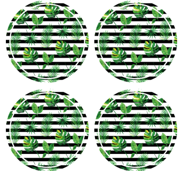Dessous de verre idée feuille tropicale - TenStickers