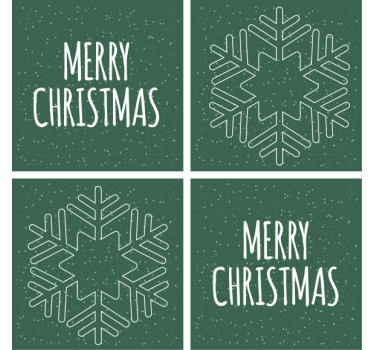 Dessous de verre noël motif flocon festif - TenStickers