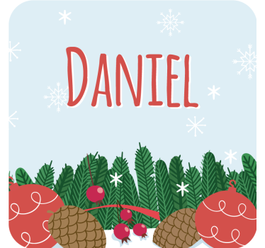Dessous de verre noël ornements de pin festifs - TenStickers