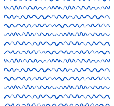 Dessous de verre motif lignes ondulées bleues - TenStickers