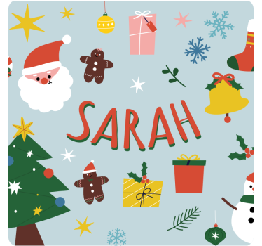 Dessous de verre noël père noël et cadeaux festifs - TenStickers