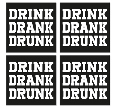 dessous de verre avec citation Boire bu - TenStickers