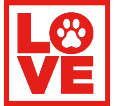 Dessous de verre citation design patte d'amour - TenStickers
