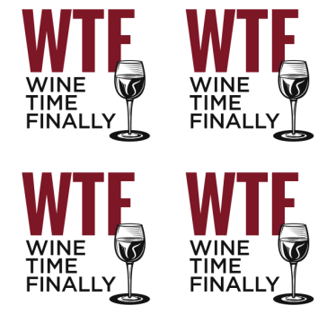 Dessous de verre citation heure du vin wtf - TenStickers