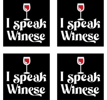 Dessous de verre bière humour verre à vin - TenStickers
