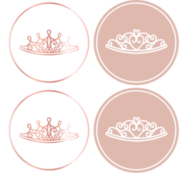 Dessous de verre moderne icônes de tiara élégante - TenStickers
