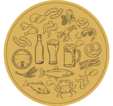 Dessous de verre bière icônes de nourriture et boisson - TenStickers