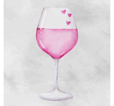 Dessous de verre personnalisable verre orné de cœurs - TenStickers