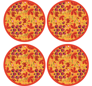 Dessous de verre motif floral vibrant - TenStickers