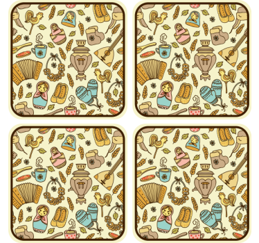 Dessous de verre geek motifs d'art populaire ludiques - TenStickers