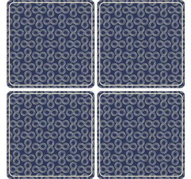 Dessous de verre bière motif infini marine - TenStickers