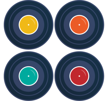 Dessous de verre geek inspiration vinyle coloré - TenStickers