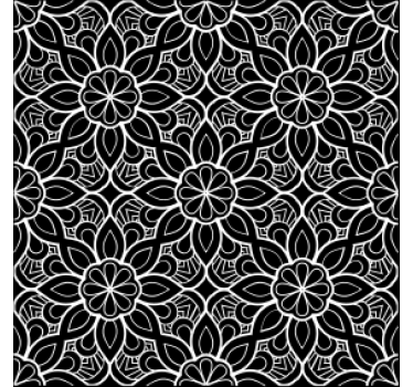 Dessous de verre motif floral élaboré - TenStickers