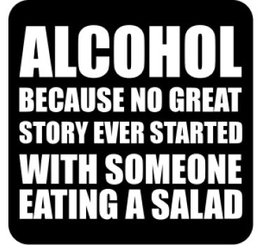 Dessous de verre citation humoristique sur l'alcool - TenStickers