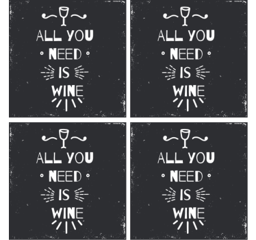 Dessous de verre citation nécessité du vin - TenStickers