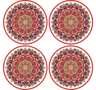 Dessous de verre arrangement floral complexe - TenStickers