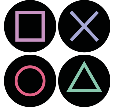 Dessous de verre geek motifs colorés et géométriques - TenStickers
