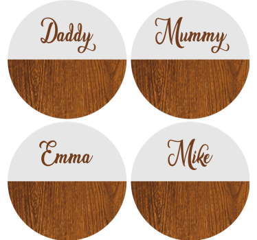 dessous de verre personnalisable Marbre en bois - TenStickers